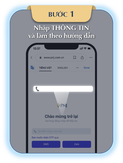 Bấm Tham gia ngay - Nhập Thông tin và làm theo hướng dẫn