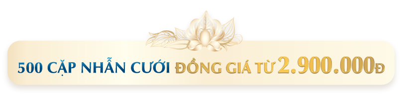 500 CẶP NHẪN CƯỚI ĐỒNG GIÁ TỪ 2.900.000Đ