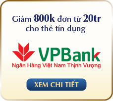 VPBANK GIẢM 800k Đơn từ 20tr cho thẻ tín dụng