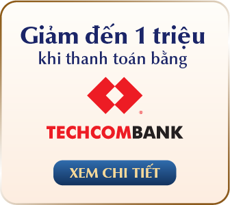 TECHCOMBANK GIẢM ĐẾN 1 triệu KHI THANH TOÁN BẰNG TECHCOMBANK