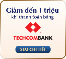 Giảm đến 1 triệu khi thanh toán bằng Techcombank