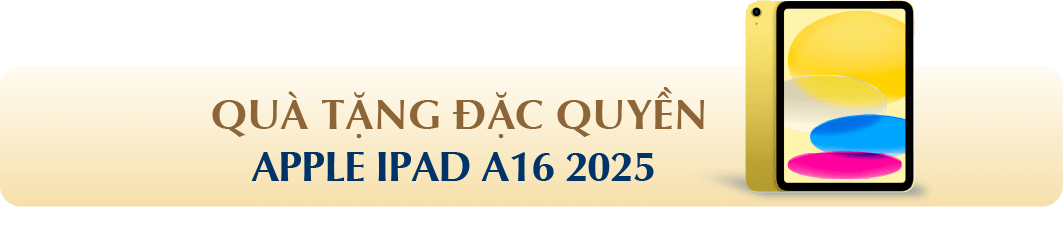 QUÀ TẶNG ĐẶC QUYỀN NHẬN NGAY IPAD A15 WIFI 256GB 2025