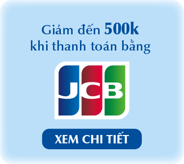 JCB GIẢM ĐẾN 500K KHI THANH TOÁN BẰNG JCB