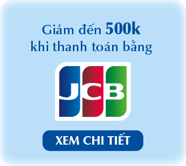 JCB GIẢM ĐẾN 500K KHI THANH TOÁN BẰNG JCB