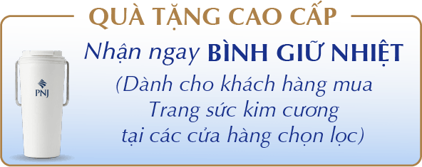 QUÀ TẶNG CAO CẤP NHẬN NGAY BÌNH GIỮ NHIỆT (Dành cho khách hàng mua Trang sức Kim cương tại các cửa hàng chọn lọc)