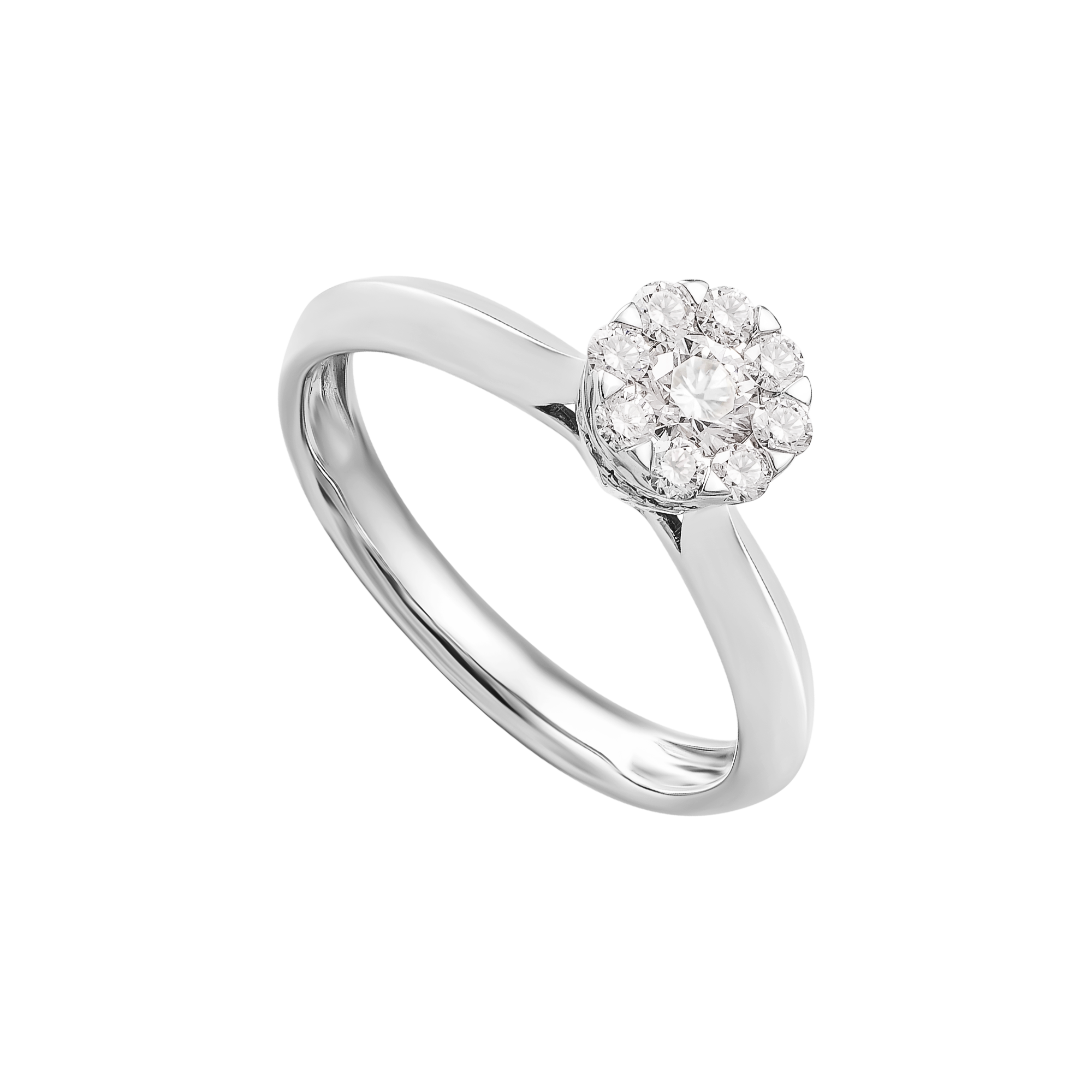 Nhẫn kim cương vàng trắng 14k pnj my first diamond ddddw013704