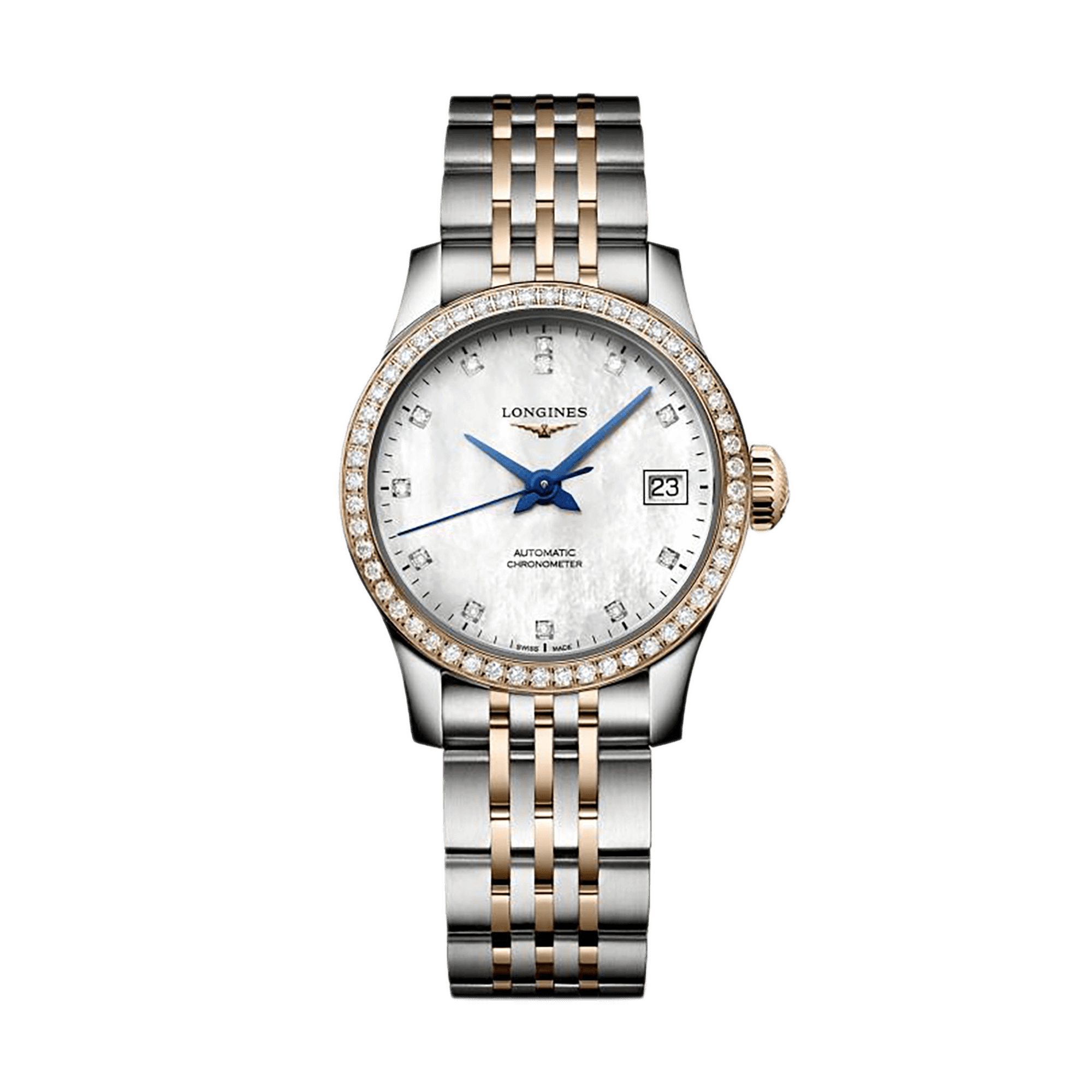 sp wfloawdds26.1218 dong ho longines record nu l2.320.5.89.7 day thep vang 18k 26 mm 1