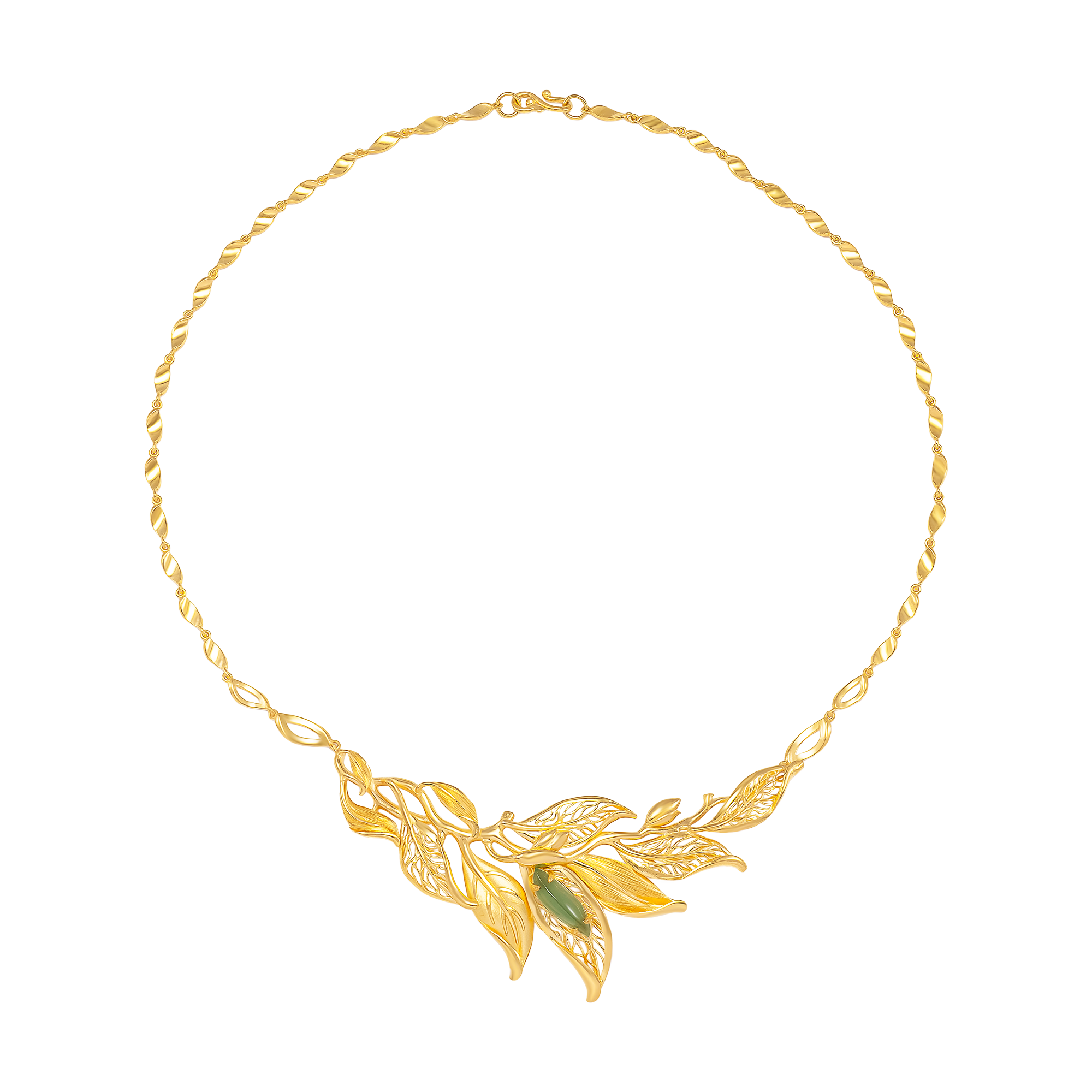 sp gcqt00y000016 day co cuoi vang 24k dinh da aventurine pnj la ngoc canh vang 10