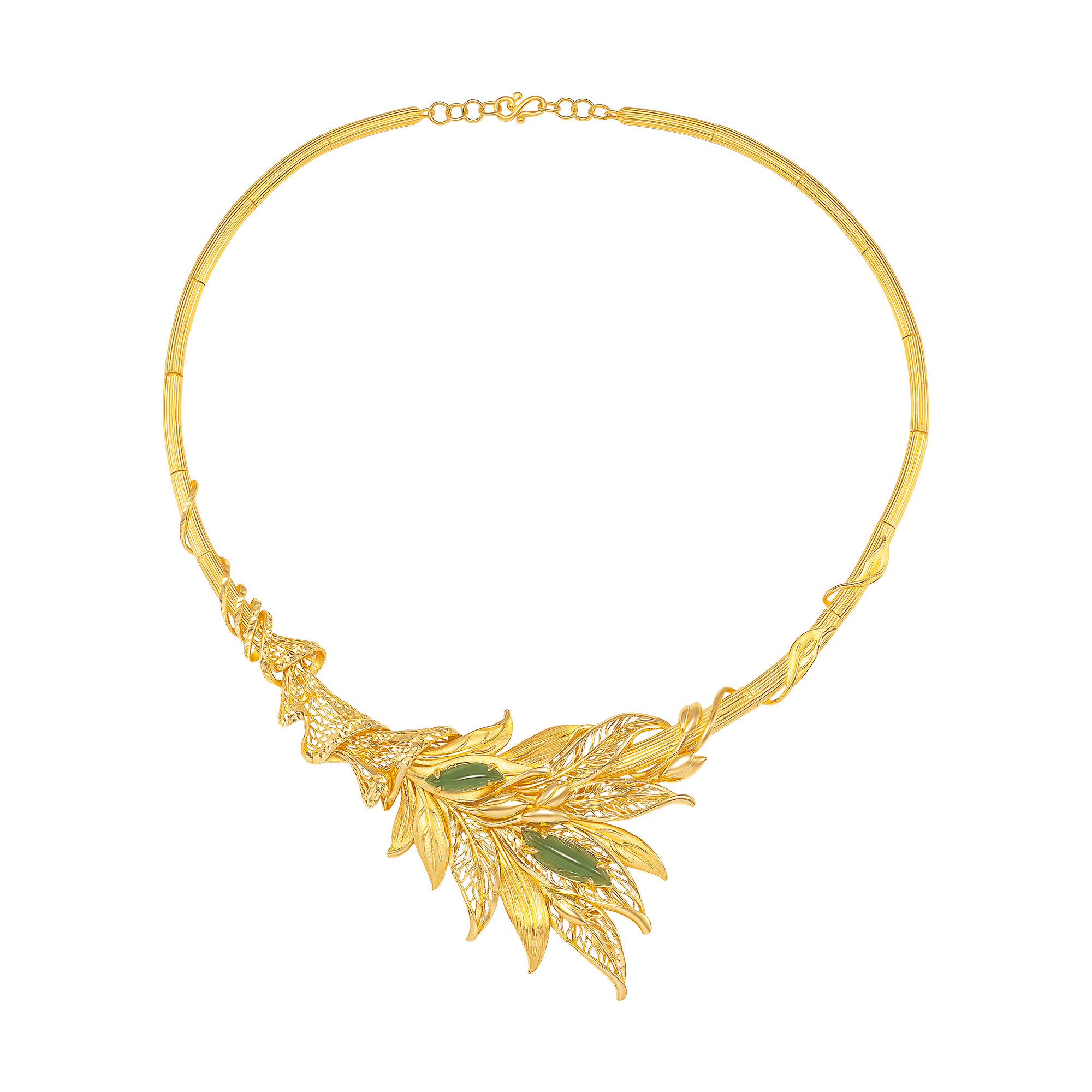 sp gcqtqty000002 day co cuoi vang 24k dinh da aventurine pnj la ngoc canh vang 10