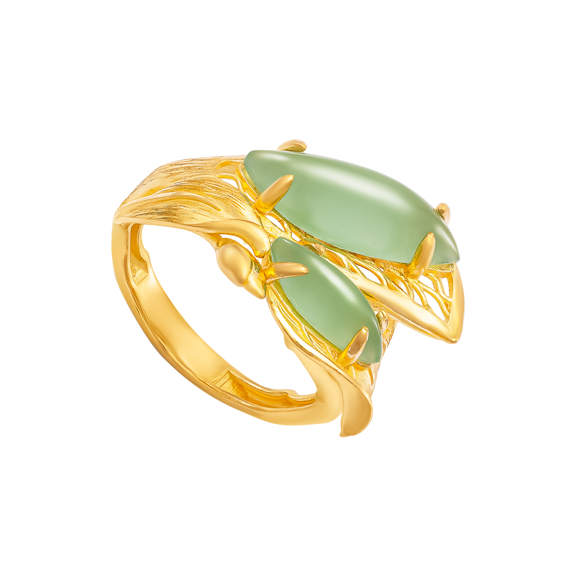 sp gnqtqty000005 nhan vang 24k dinh da aventurine pnj la ngoc canh vang 1