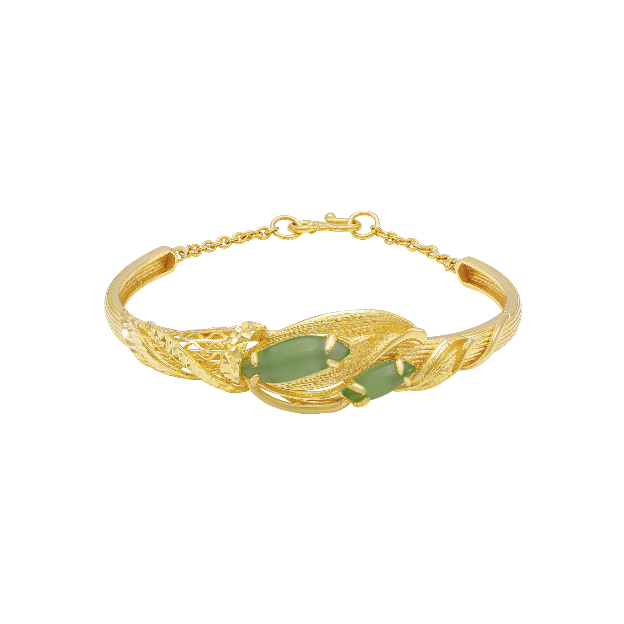 sp gvqtqty000002 vong tay cuoi vang 24k dinh da aventurine pnj la ngoc canh vang 100