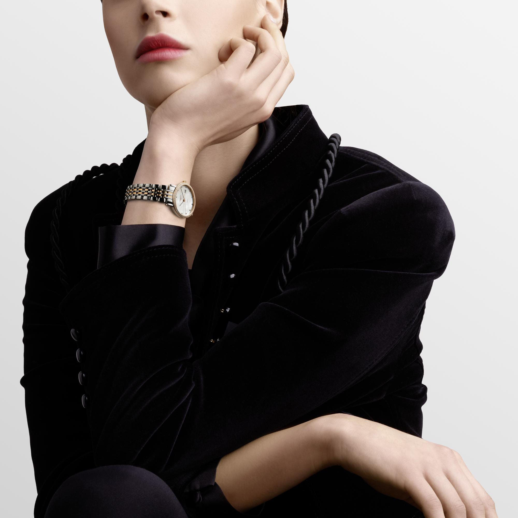 Đồng hồ Longines The Longines Elegant Collectio Nữ L4.310.5.88.7 Dây thép không gỉ 316L+vàng18K 26 MM Đồng hồ Longines The Longines Elegant Collectio Nữ L4.310.5.88.7 Dây thép không gỉ 316L+vàng18K 26 MM