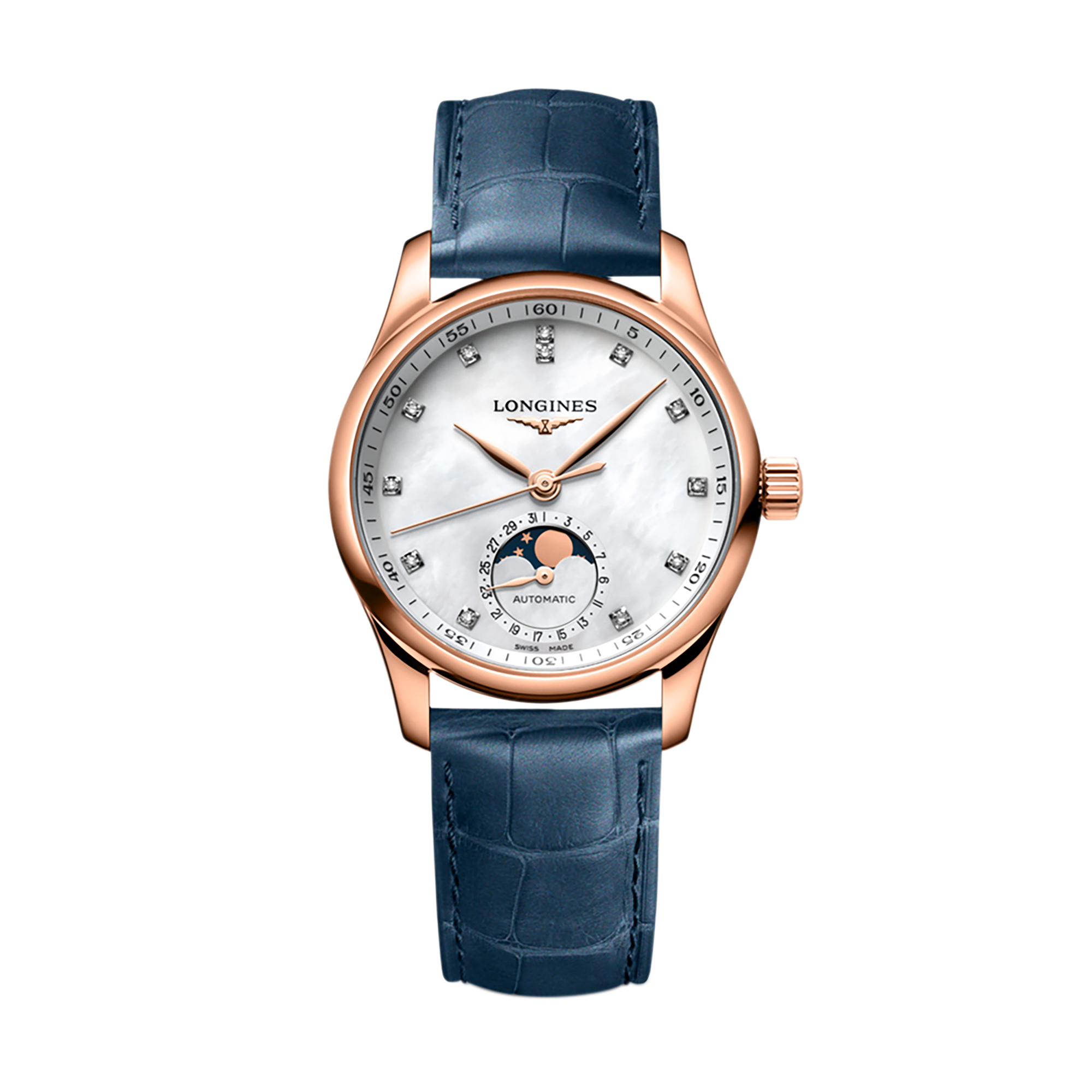 Đồng hồ Longines Longines Master Collection Nữ L2.409.8.87.2 Dây da tổng hợp. 34 MM Đồng hồ Longines Longines Master Collection Nữ L2.409.8.87.2 Dây da tổng hợp. 34 MM