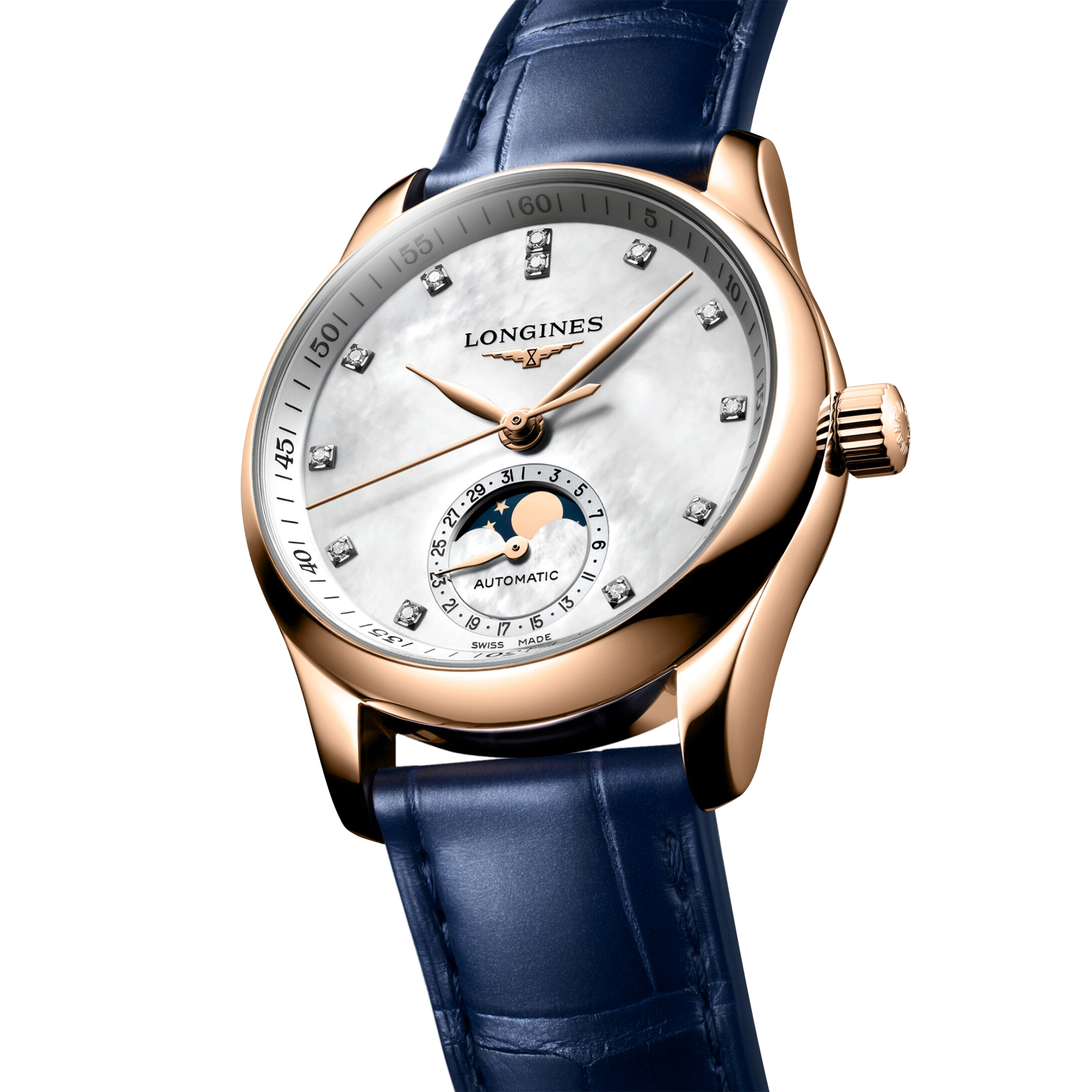 Đồng hồ Longines Longines Master Collection Nữ L2.409.8.87.2 Dây da tổng hợp. 34 MM Đồng hồ Longines Longines Master Collection Nữ L2.409.8.87.2 Dây da tổng hợp. 34 MM