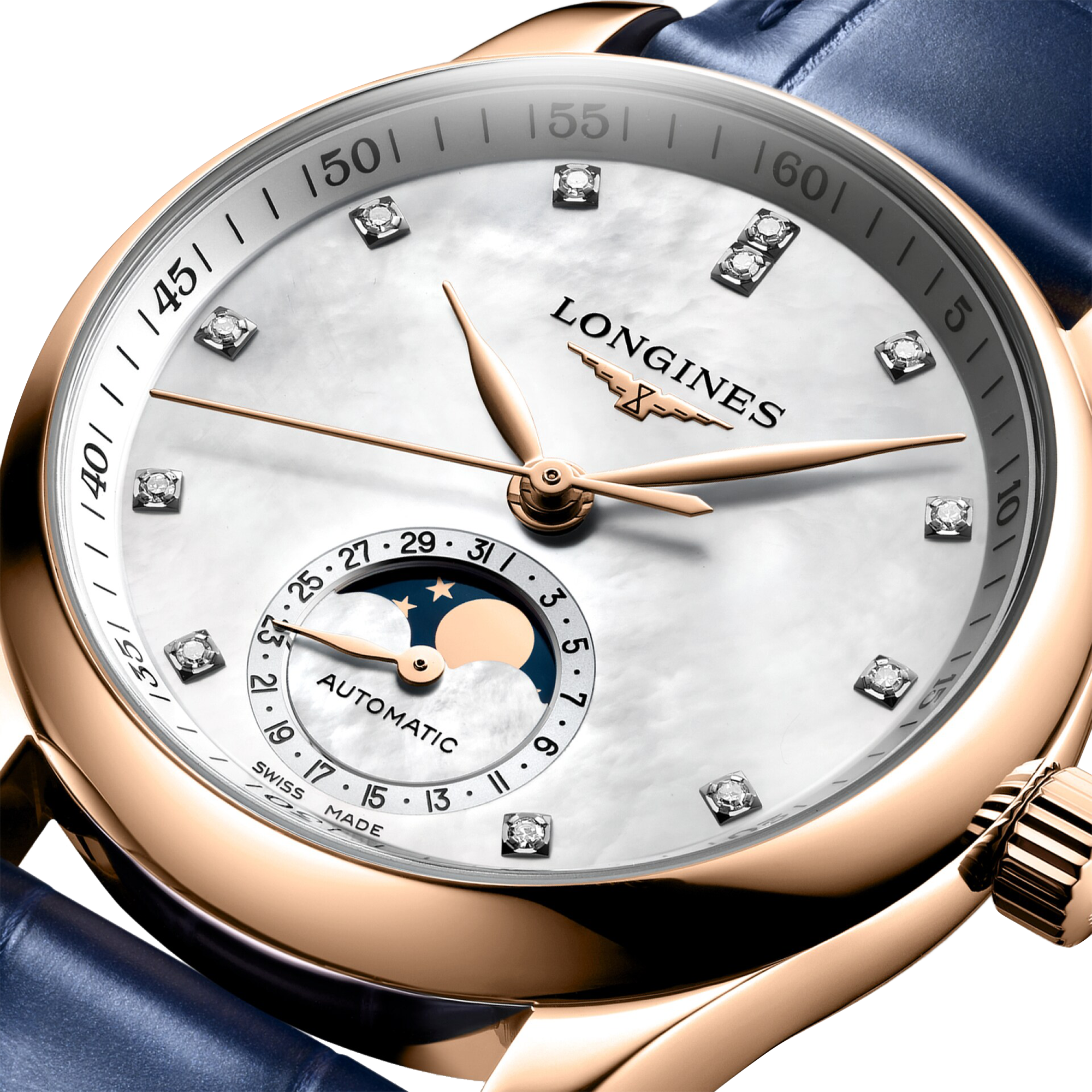 Đồng hồ Longines Longines Master Collection Nữ L2.409.8.87.2 Dây da tổng hợp. 34 MM Đồng hồ Longines Longines Master Collection Nữ L2.409.8.87.2 Dây da tổng hợp. 34 MM