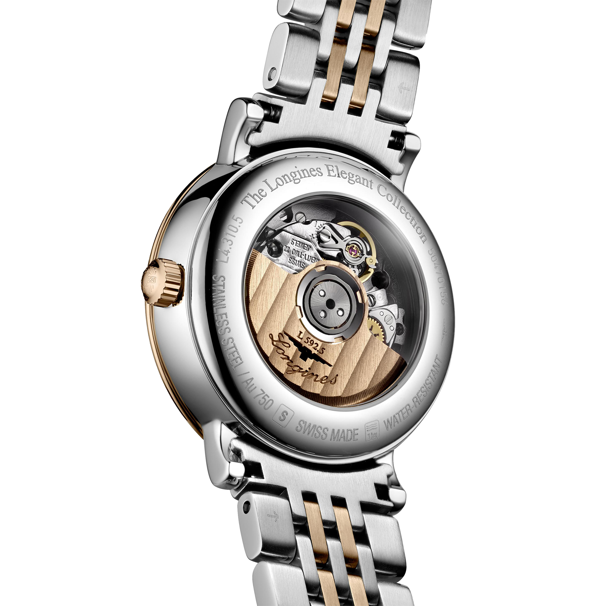 Đồng hồ Longines The Longines Elegant Collectio Nữ L4.310.5.88.7 Dây thép không gỉ 316L+vàng18K 26 MM Đồng hồ Longines The Longines Elegant Collectio Nữ L4.310.5.88.7 Dây thép không gỉ 316L+vàng18K 26 MM