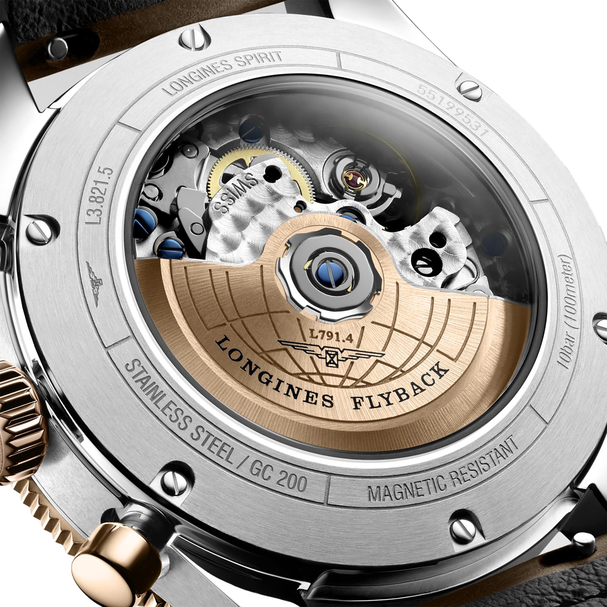 Đồng hồ Longines Longines Spirit Nam L3.821.5.59.2 Dây da tổng hợp. 42 MM Đồng hồ Longines Longines Spirit Nam L3.821.5.59.2 Dây da tổng hợp. 42 MM