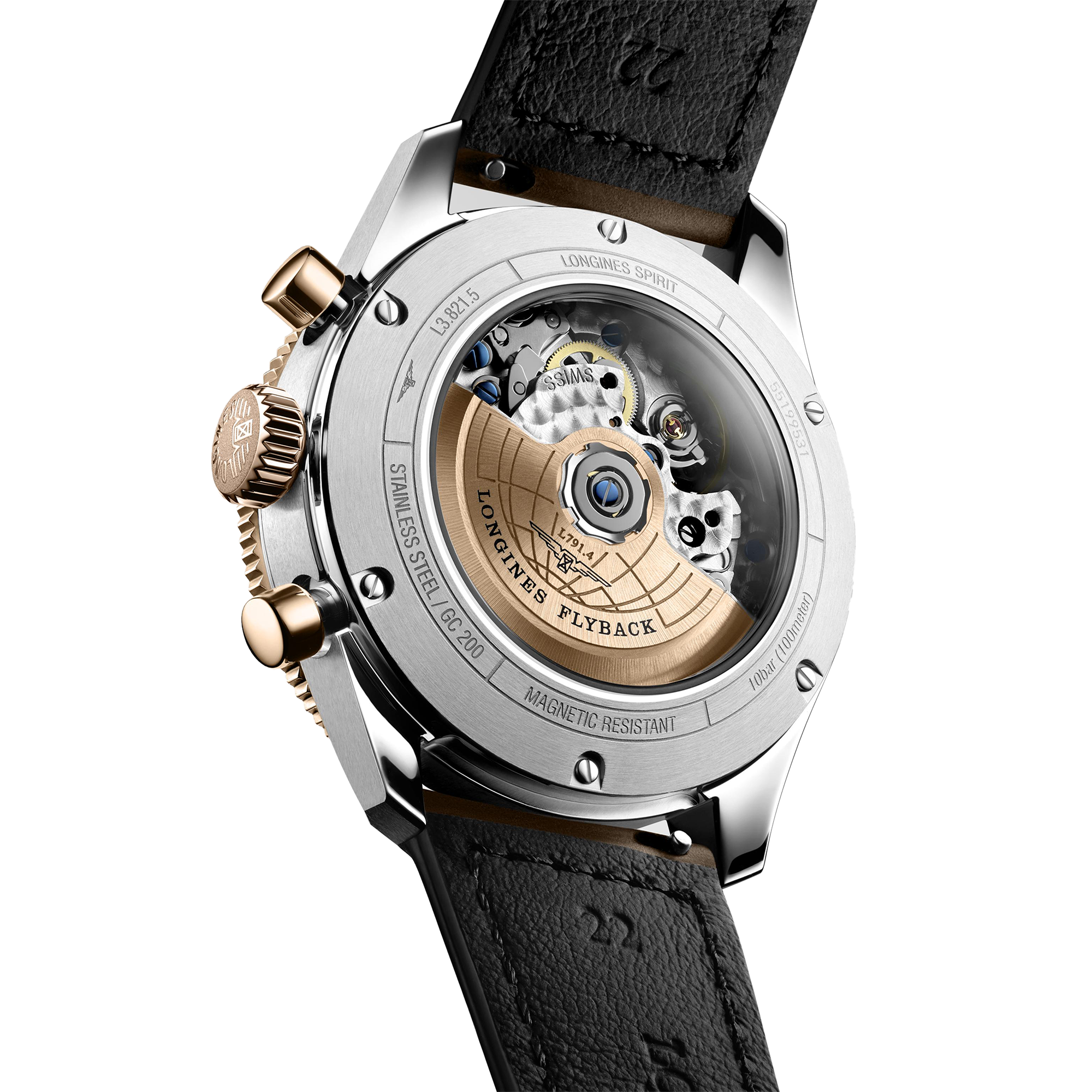 Đồng hồ Longines Longines Spirit Nam L3.821.5.59.2 Dây da tổng hợp. 42 MM Đồng hồ Longines Longines Spirit Nam L3.821.5.59.2 Dây da tổng hợp. 42 MM