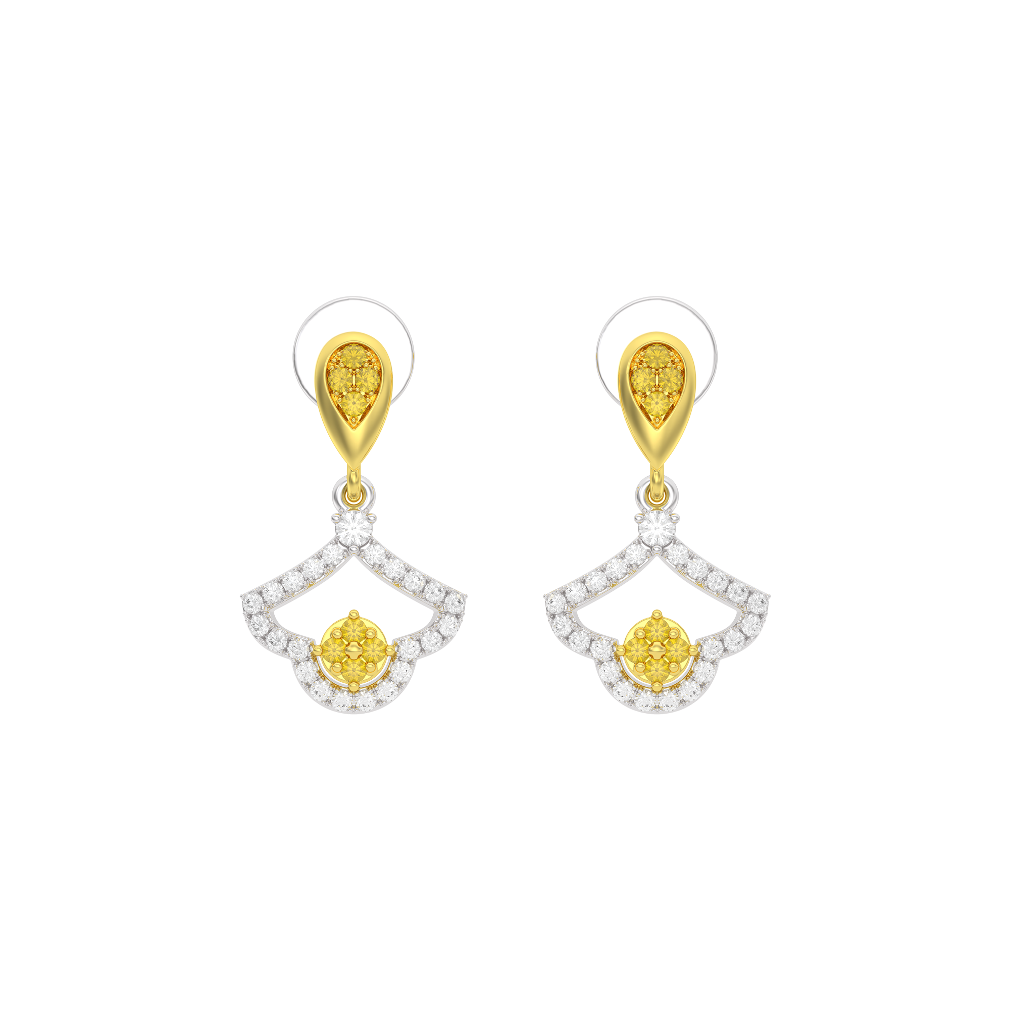 sp gbddmxc000007 bong tai kim cuong vang 14k disney pnj the shining princess 01