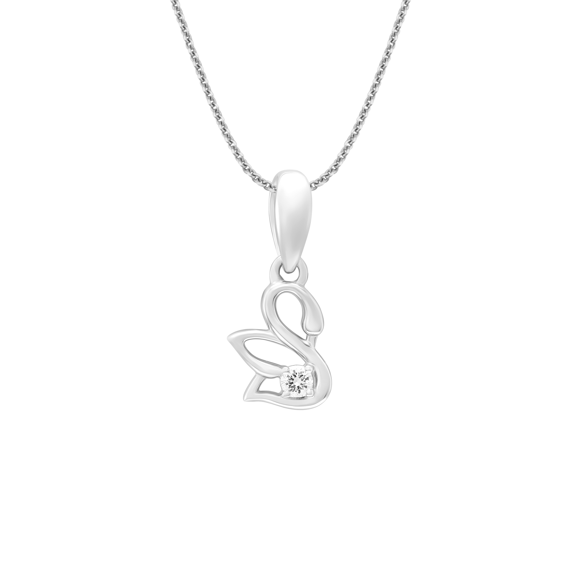 Mặt dây chuyền Kim cương Vàng trắng 58,5% (14K) PNJ DD00W000745