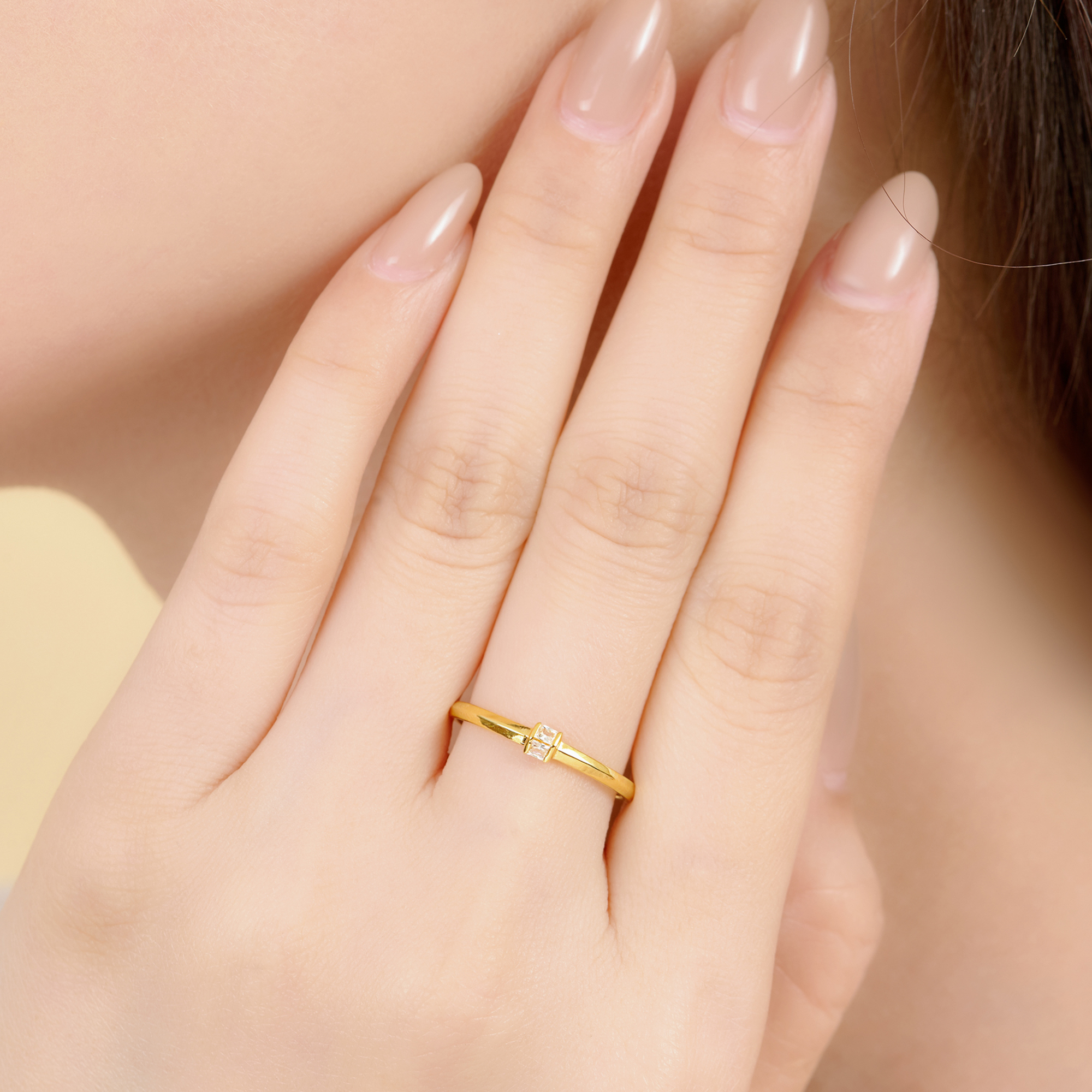 Nhẫn vàng 58,5% (14k) Đính đá cz pnj xm00y006171
