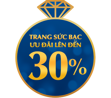 Trang sức Bạc ưu đãi đến 30%