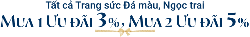 Tất cả Trang sức Đá màu, Ngọc trai mua 1 ưu đãi 3%, mua 2 ưu đãi 5%
