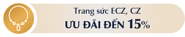 Trang sức ECZ, CZ ưu đãi đến 15%