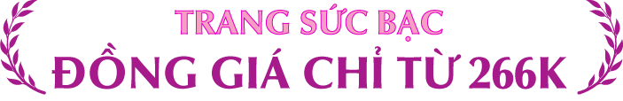 TRANG SỨC BẠC ĐỒNG GIÁ CHỈ TỪ 266K