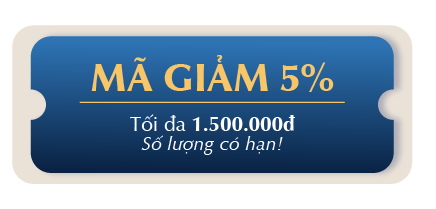 Mã giảm 5% trên hóa đơn, tối đa 1.500.000đ