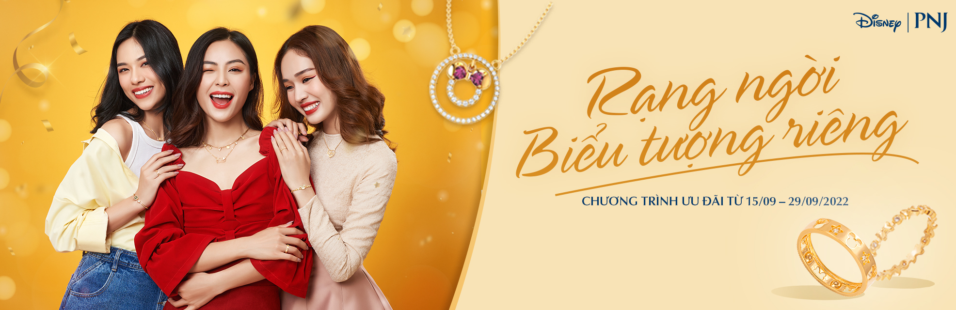 Ưu đãi đặc biệt tháng 9 – Trang sức Disney|PNJ ưu đãi đến 25%