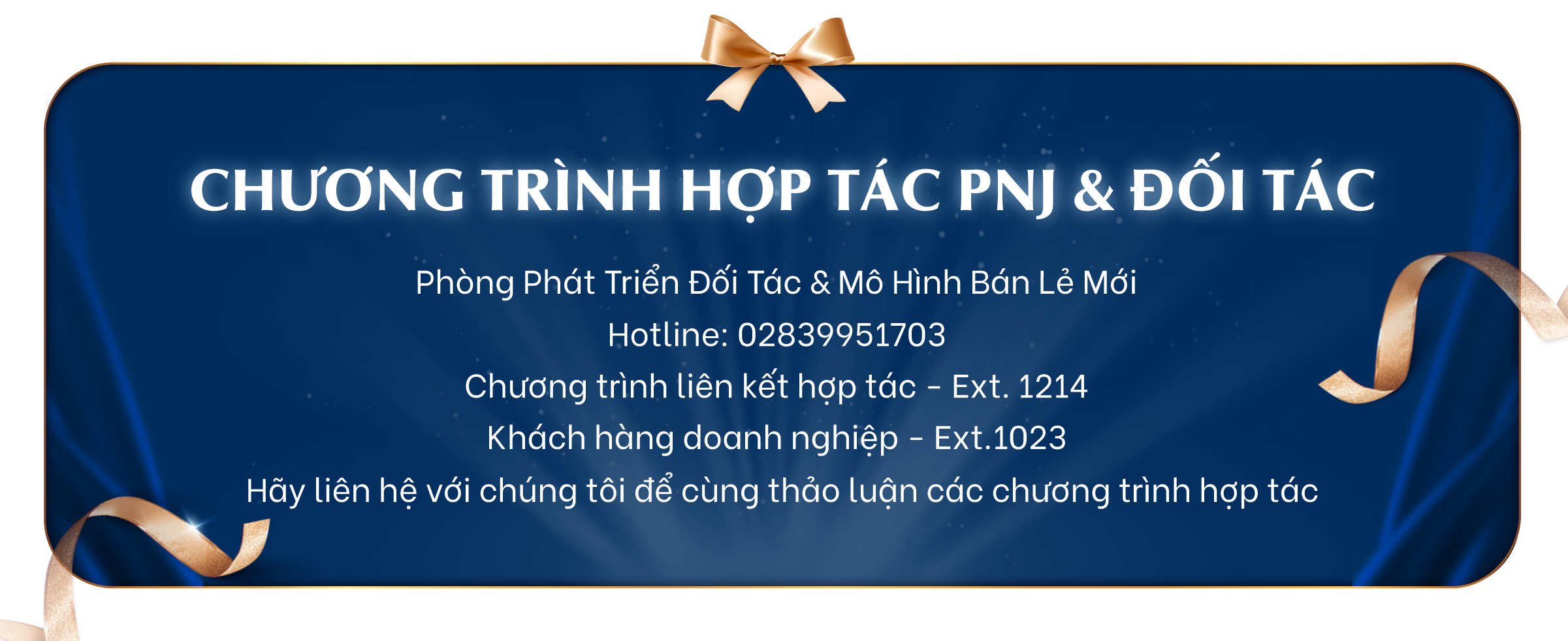 Chương trình hợp tác PNJ & đối tác