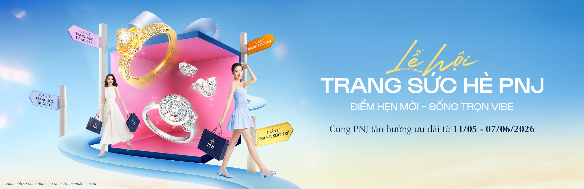 CHƯƠNG TRÌNH LỄ HỘI TRANG SỨC HÈ PNJ 2026, ĐIỂM HẸN MỚI - SỐNG TRỌN VIBE