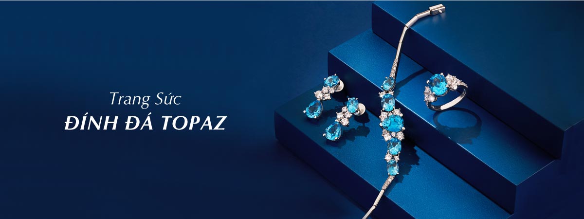 Trang sức đính đá Topaz