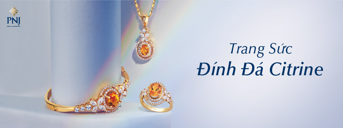 Trang sức đính đá Citrine