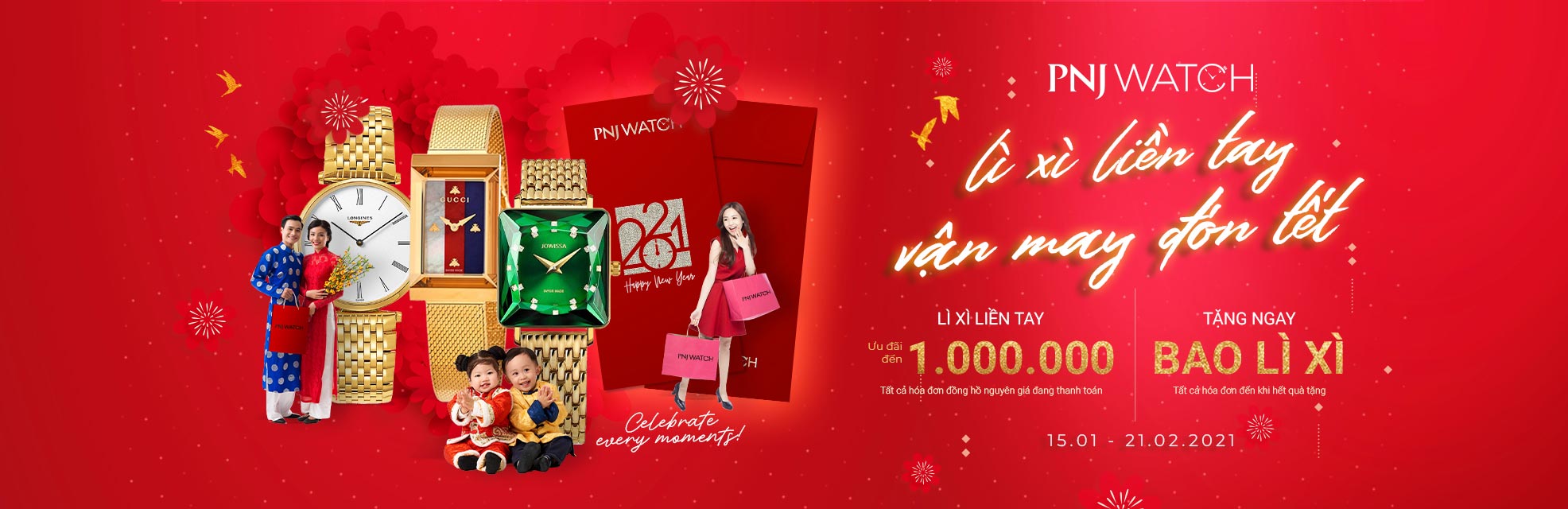 Lì xì liền tay vận may đón tết