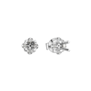 Vỏ bông tai Kim cương Vàng trắng 18K PNJ 00DDW000050