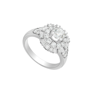 Nhẫn Kim cương Vàng trắng 14K PNJ DDDDW005119