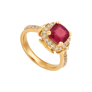 Nhẫn Vàng 18K đính đá Ruby PNJ RBXMY000995