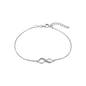 Lắc tay Vàng trắng 10K đính đá ECZ PNJ XMXMW000073