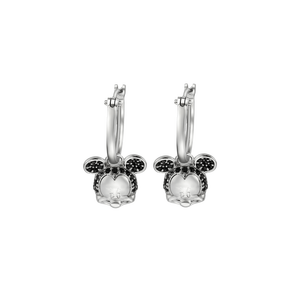 Bông tai bạc đính đá Disney|PNJ Mickey ZTZTW000005