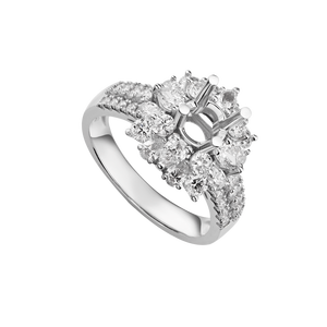 Vỏ nhẫn Kim cương Vàng trắng 18K PNJ 00DDW002040