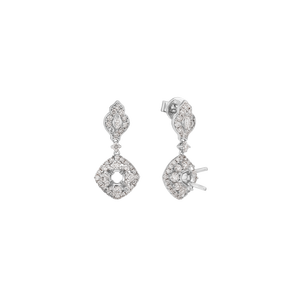 Vỏ bông tai Kim cương ổ 4.5 ly Vàng trắng 18K PNJ 00DDW000834