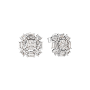 Bông tai bạc đính đá PNJSilver XMXMW060053