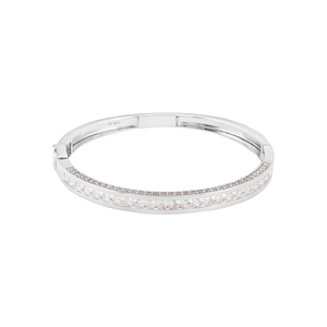 Vòng tay Vàng trắng 10K đính đá ECZ PNJ Xmas XMXMW000722