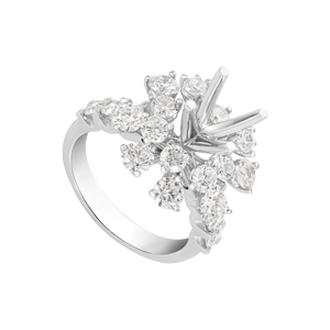 Vỏ nhẫn Kim cương Vàng trắng 18K PNJ 00DDW003135