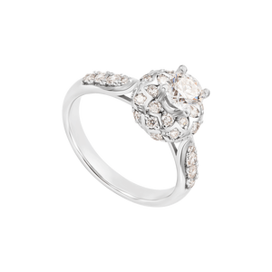 Nhẫn Kim cương Vàng trắng 14K PNJ DDDDW006419