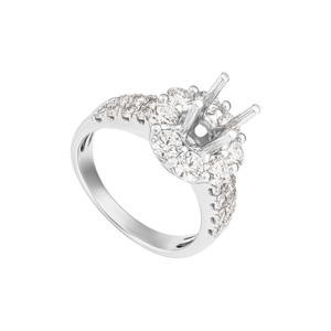 Vỏ nhẫn Kim cương Vàng trắng 18K PNJ 00DDW000954