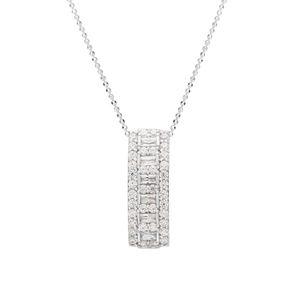 Mặt dây chuyền Vàng trắng 10K đính đá ECZ PNJ XMXMW001834