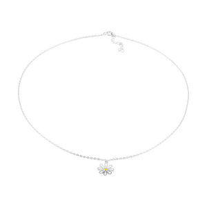 Dây cổ Bạc PNJSilver hình hoa cúc họa mi 0000W060026